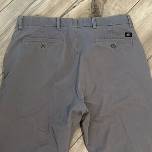 Dockers Ultimate Chino Pants 36 Waist Slim Gray Straight Leg Khakis Water-Less